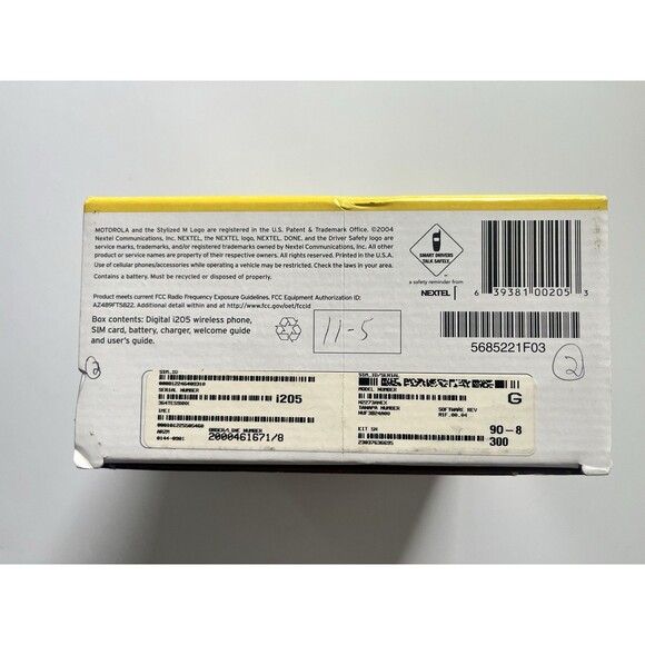 Motorola i205 i series Vintage Cell Phone NEW In Box - Picture 2 of 4